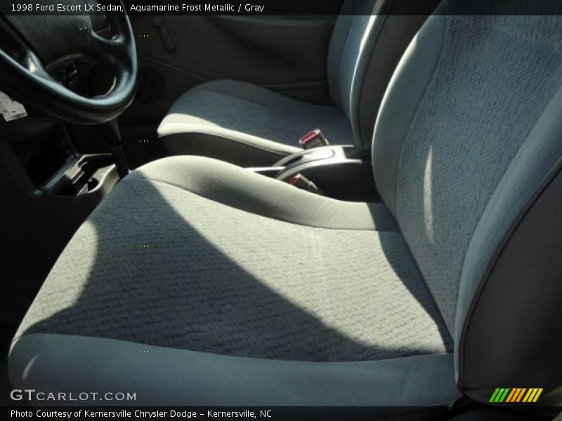 Aquamarine Frost Metallic / Gray 1998 Ford Escort LX Sedan