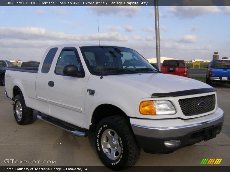 Oxford White / Heritage Graphite Grey 2004 Ford F150 XLT Heritage SuperCab 4x4