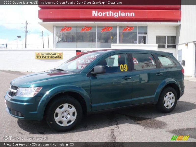 Melbourne Green Pearl / Dark Slate Gray/Light Graystone 2009 Dodge Journey SE