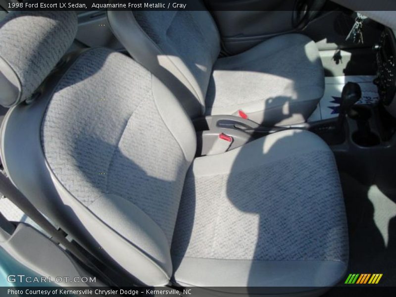 Aquamarine Frost Metallic / Gray 1998 Ford Escort LX Sedan