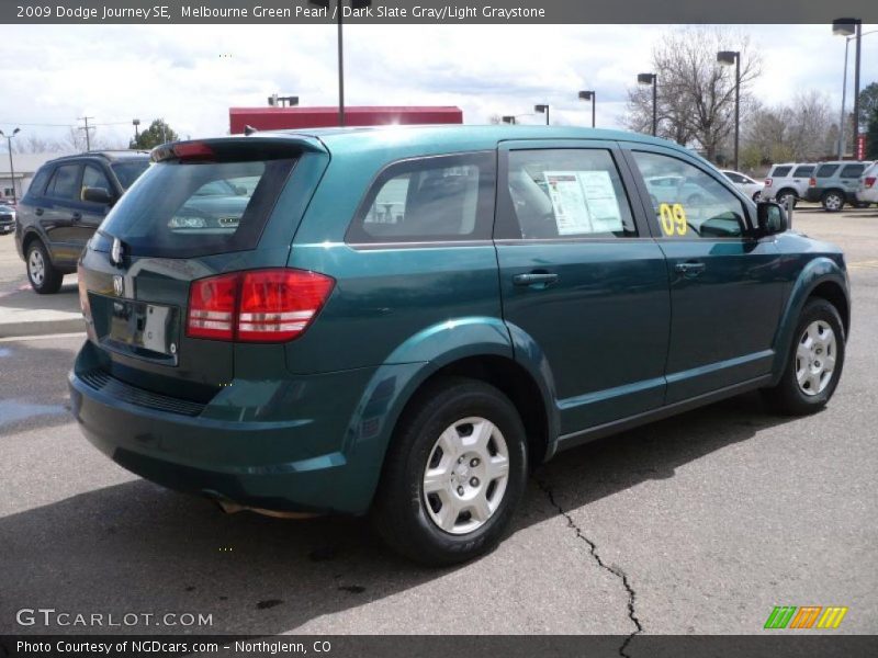 Melbourne Green Pearl / Dark Slate Gray/Light Graystone 2009 Dodge Journey SE
