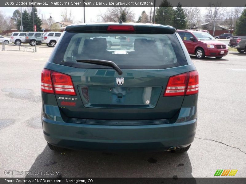 Melbourne Green Pearl / Dark Slate Gray/Light Graystone 2009 Dodge Journey SE