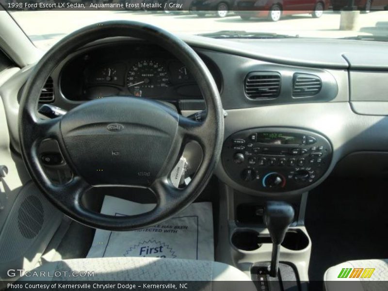 Aquamarine Frost Metallic / Gray 1998 Ford Escort LX Sedan