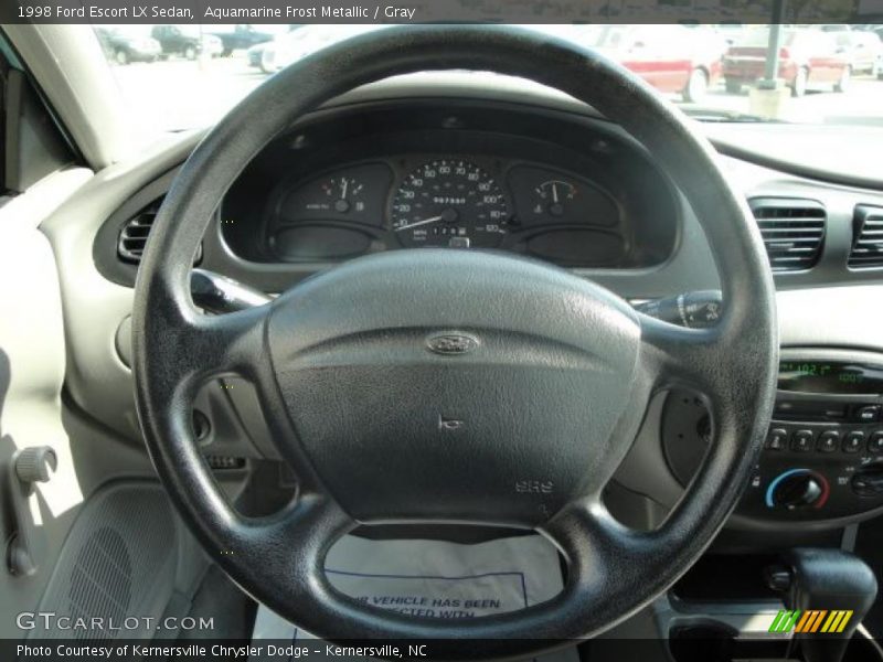 Aquamarine Frost Metallic / Gray 1998 Ford Escort LX Sedan