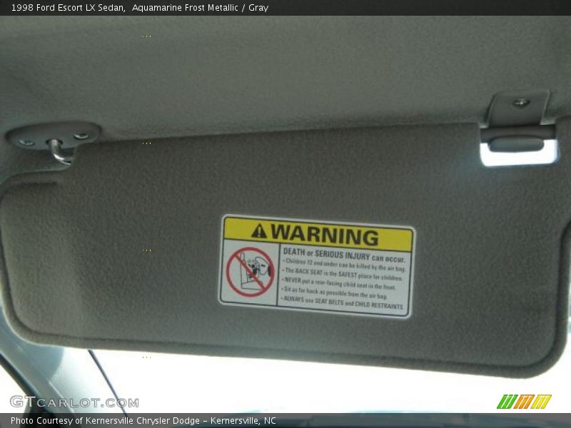 Aquamarine Frost Metallic / Gray 1998 Ford Escort LX Sedan