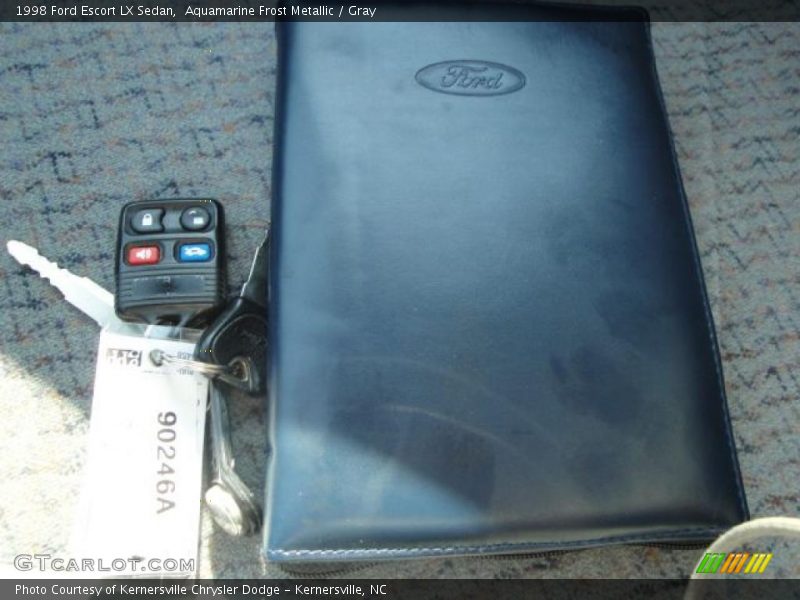 Aquamarine Frost Metallic / Gray 1998 Ford Escort LX Sedan