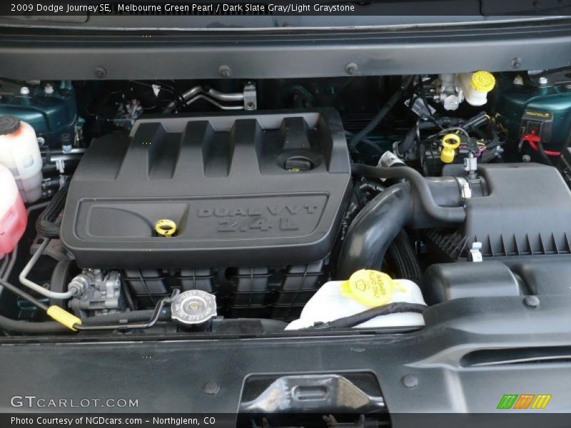 Melbourne Green Pearl / Dark Slate Gray/Light Graystone 2009 Dodge Journey SE