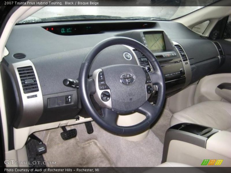 Black / Bisque Beige 2007 Toyota Prius Hybrid Touring