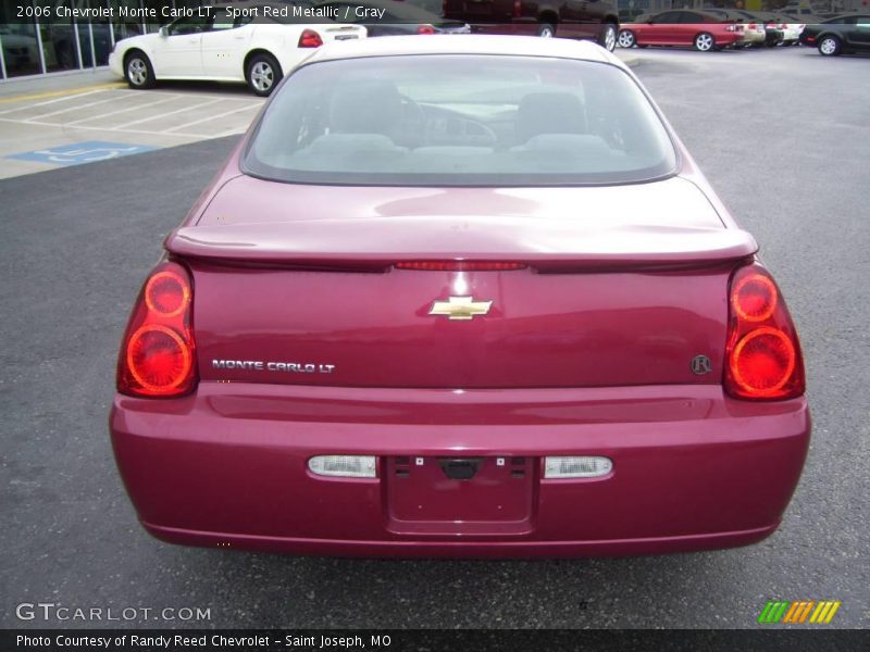 Sport Red Metallic / Gray 2006 Chevrolet Monte Carlo LT