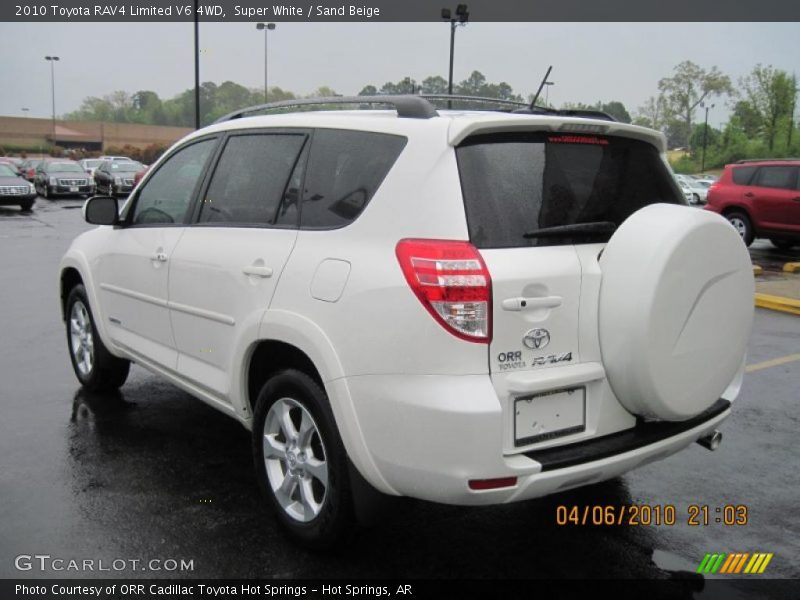 Super White / Sand Beige 2010 Toyota RAV4 Limited V6 4WD