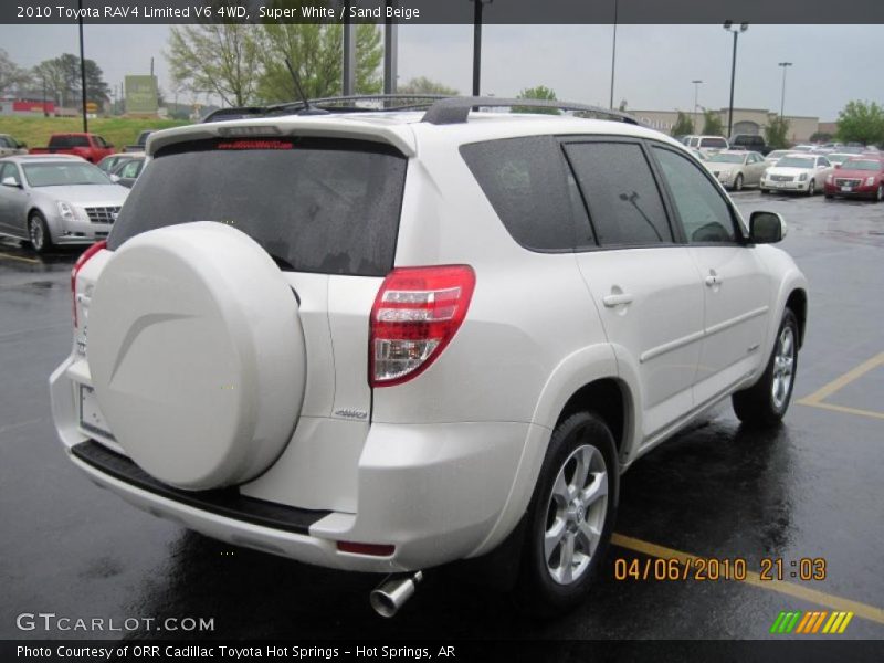 Super White / Sand Beige 2010 Toyota RAV4 Limited V6 4WD