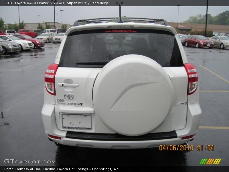 Super White / Sand Beige 2010 Toyota RAV4 Limited V6 4WD