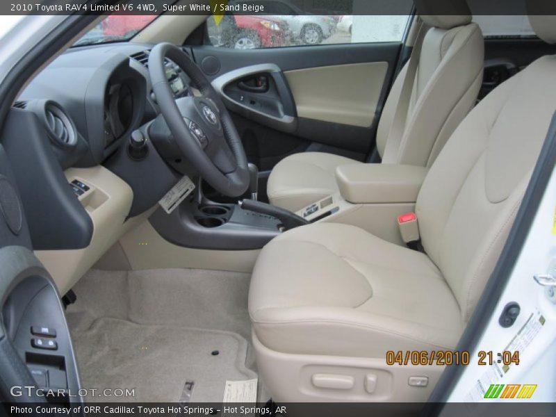 Super White / Sand Beige 2010 Toyota RAV4 Limited V6 4WD