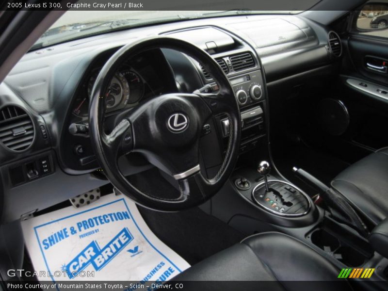 Graphite Gray Pearl / Black 2005 Lexus IS 300