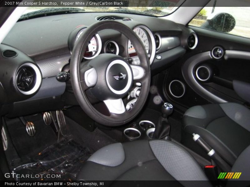 Pepper White / Grey/Carbon Black 2007 Mini Cooper S Hardtop