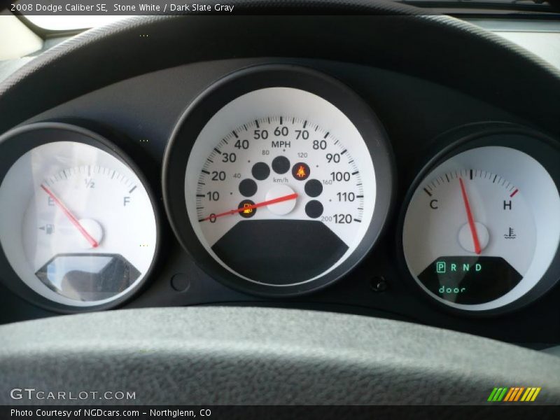 Stone White / Dark Slate Gray 2008 Dodge Caliber SE