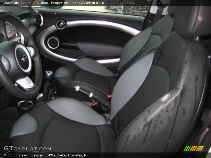 Pepper White / Grey/Carbon Black 2007 Mini Cooper S Hardtop