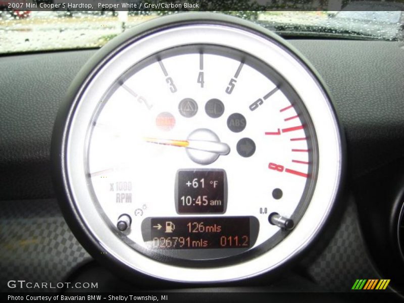 Pepper White / Grey/Carbon Black 2007 Mini Cooper S Hardtop