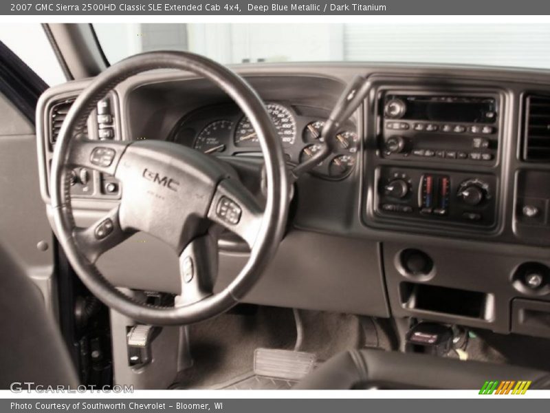 Deep Blue Metallic / Dark Titanium 2007 GMC Sierra 2500HD Classic SLE Extended Cab 4x4