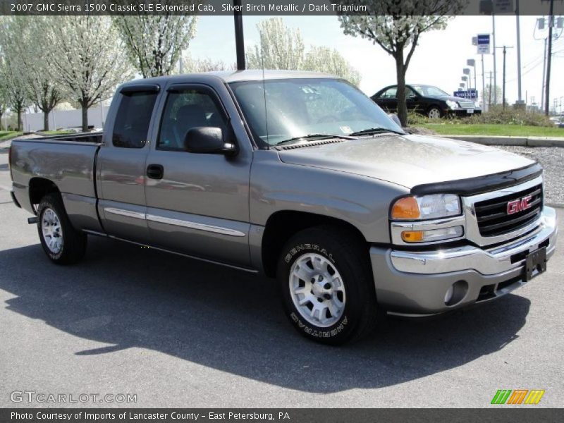 Silver Birch Metallic / Dark Titanium 2007 GMC Sierra 1500 Classic SLE Extended Cab