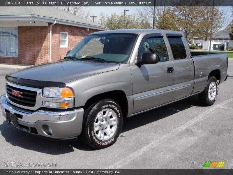 Silver Birch Metallic / Dark Titanium 2007 GMC Sierra 1500 Classic SLE Extended Cab