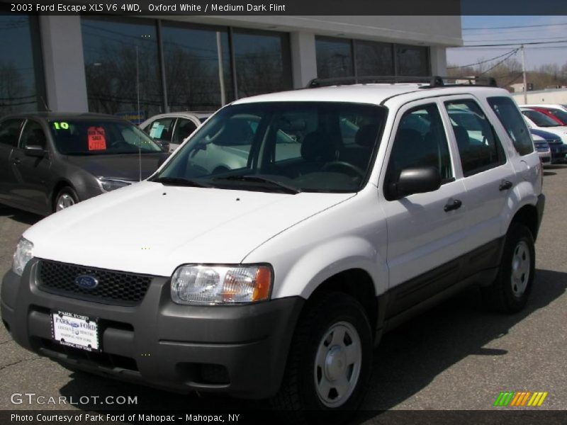 Oxford White / Medium Dark Flint 2003 Ford Escape XLS V6 4WD