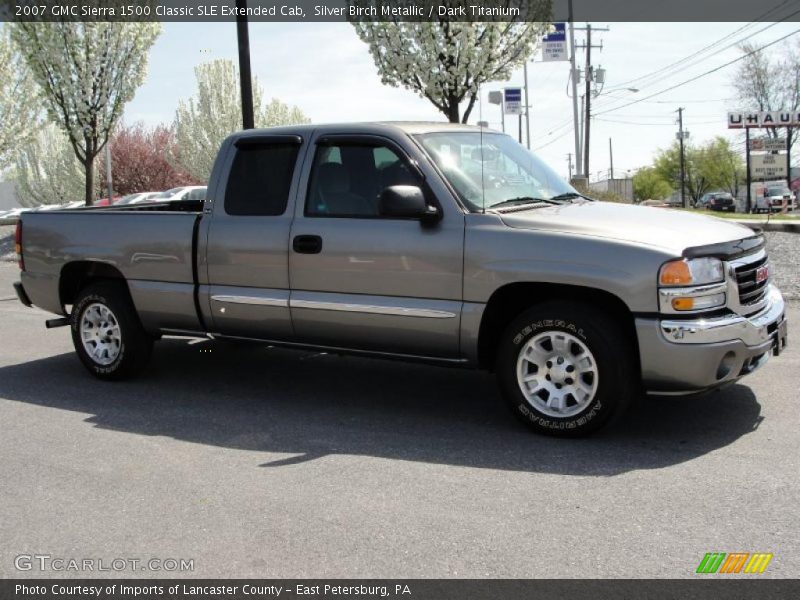 Silver Birch Metallic / Dark Titanium 2007 GMC Sierra 1500 Classic SLE Extended Cab