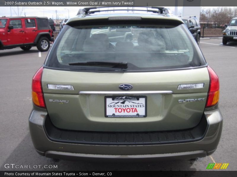 Willow Green Opal / Warm Ivory Tweed 2007 Subaru Outback 2.5i Wagon