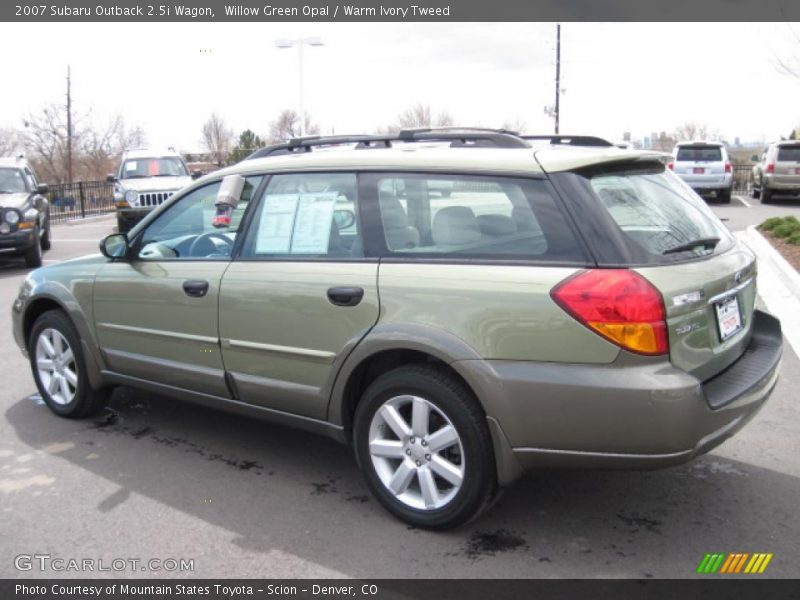Willow Green Opal / Warm Ivory Tweed 2007 Subaru Outback 2.5i Wagon