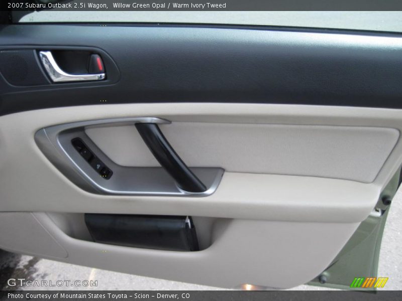 Willow Green Opal / Warm Ivory Tweed 2007 Subaru Outback 2.5i Wagon