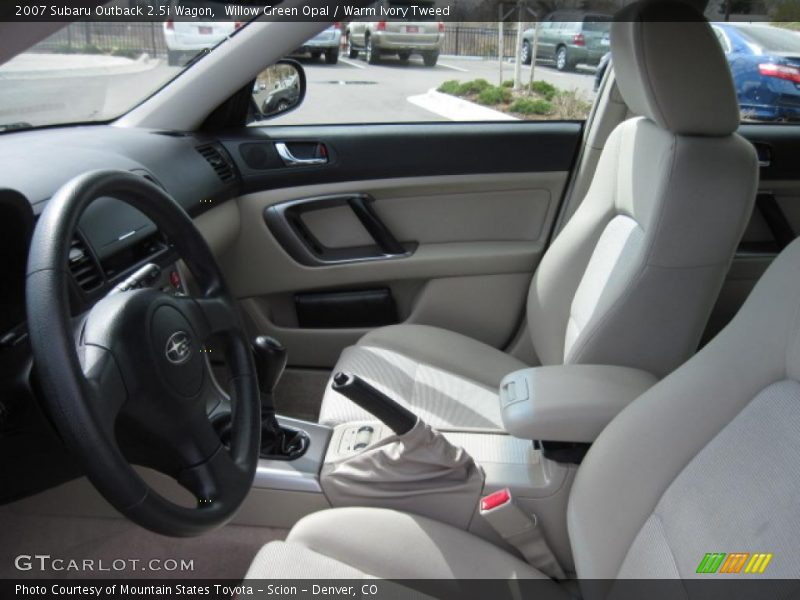 Willow Green Opal / Warm Ivory Tweed 2007 Subaru Outback 2.5i Wagon