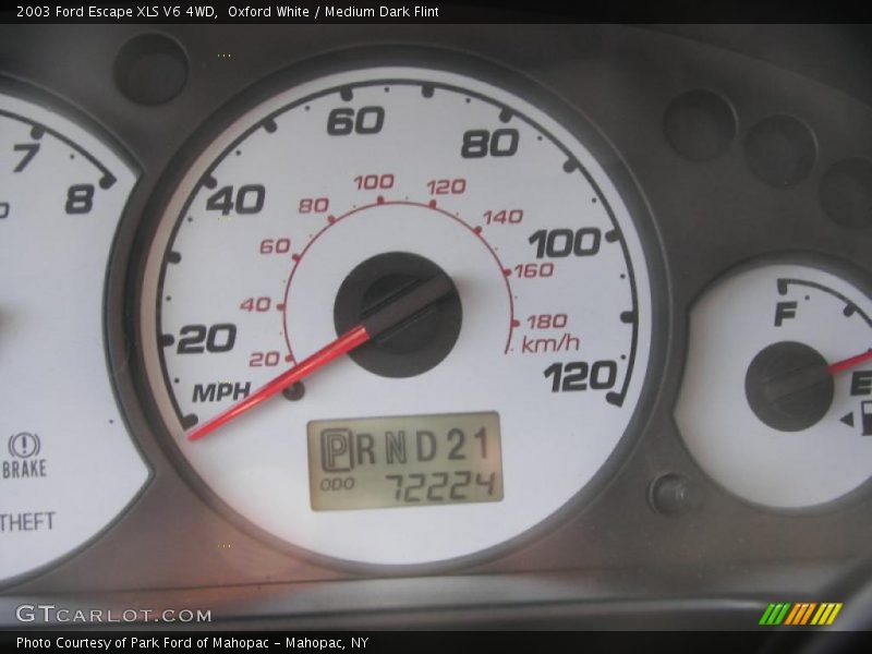 Oxford White / Medium Dark Flint 2003 Ford Escape XLS V6 4WD