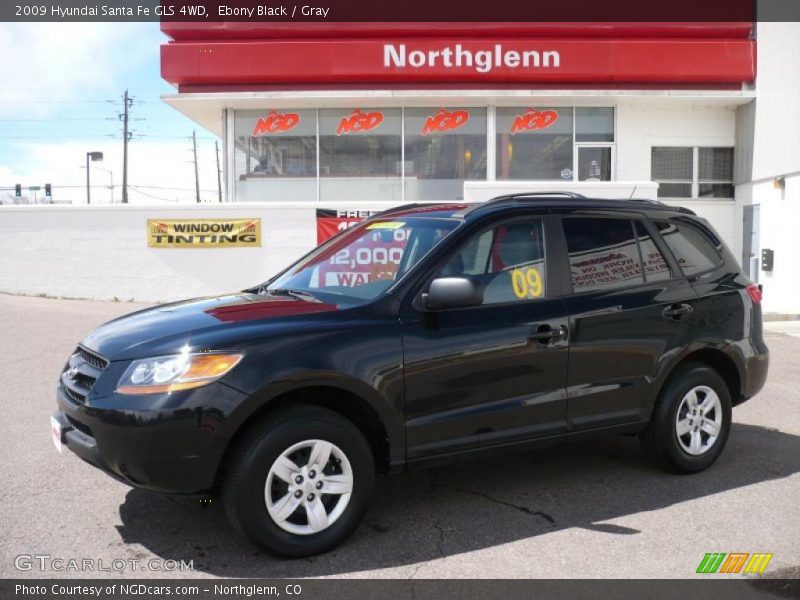 Ebony Black / Gray 2009 Hyundai Santa Fe GLS 4WD