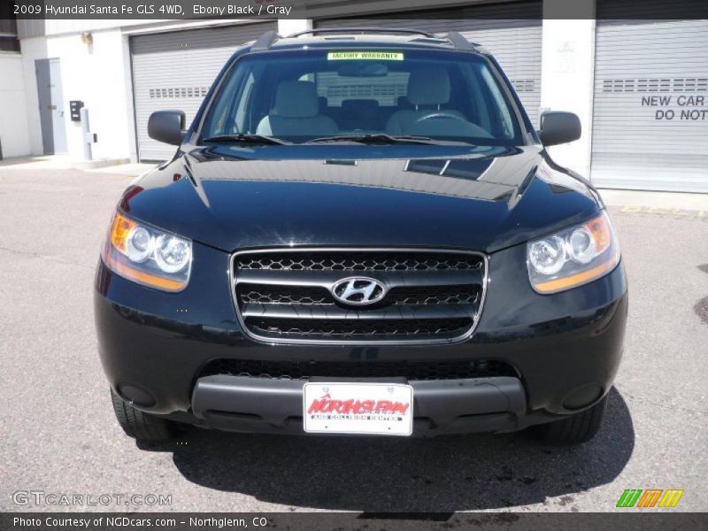 Ebony Black / Gray 2009 Hyundai Santa Fe GLS 4WD