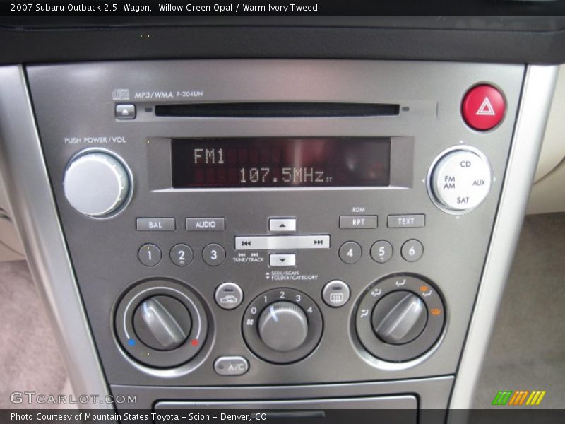 Willow Green Opal / Warm Ivory Tweed 2007 Subaru Outback 2.5i Wagon