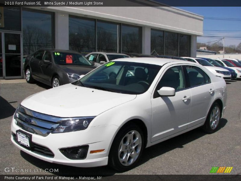 White Suede / Medium Light Stone 2010 Ford Fusion SE