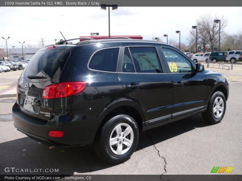 Ebony Black / Gray 2009 Hyundai Santa Fe GLS 4WD