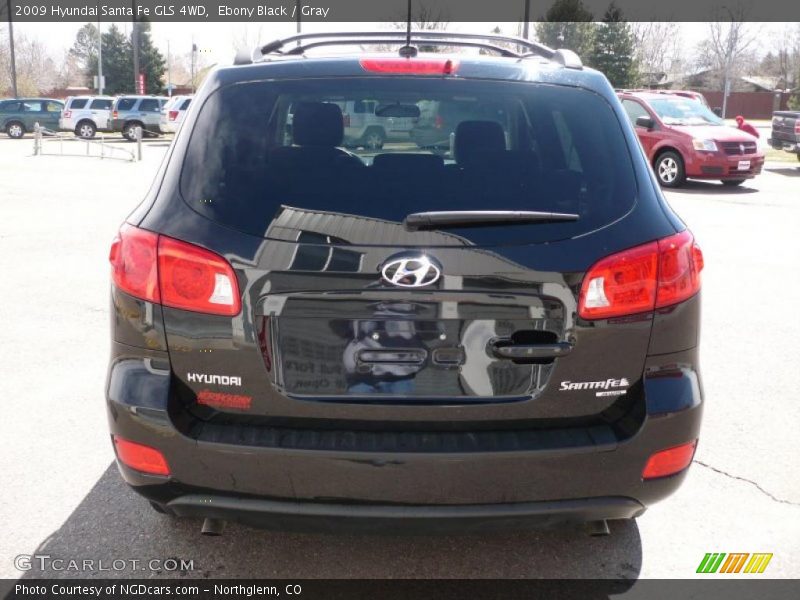 Ebony Black / Gray 2009 Hyundai Santa Fe GLS 4WD