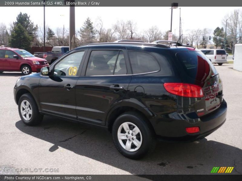 Ebony Black / Gray 2009 Hyundai Santa Fe GLS 4WD