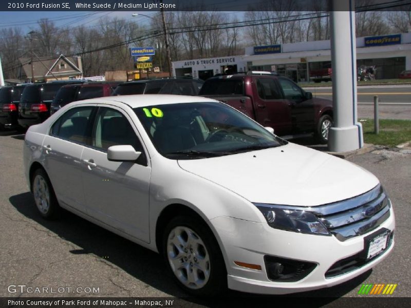 White Suede / Medium Light Stone 2010 Ford Fusion SE