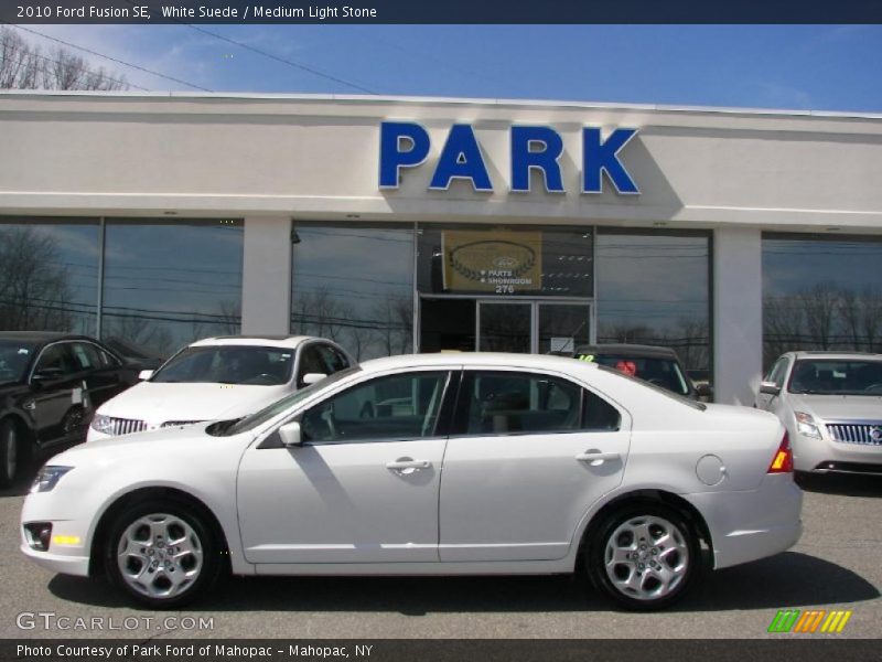 White Suede / Medium Light Stone 2010 Ford Fusion SE