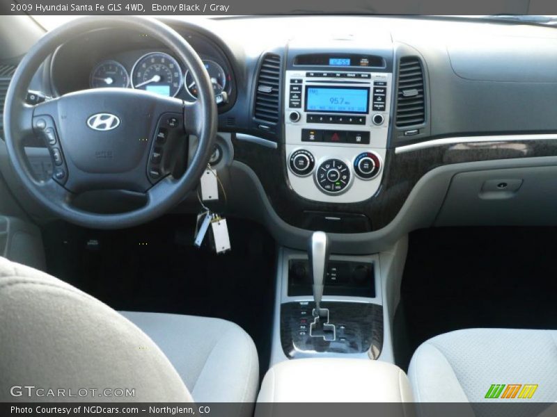 Ebony Black / Gray 2009 Hyundai Santa Fe GLS 4WD