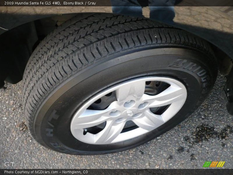 Ebony Black / Gray 2009 Hyundai Santa Fe GLS 4WD