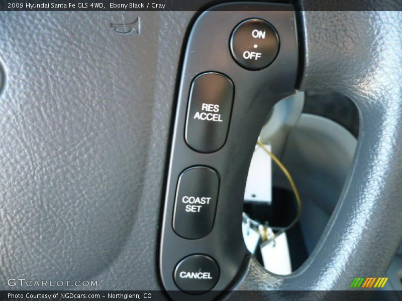 Ebony Black / Gray 2009 Hyundai Santa Fe GLS 4WD