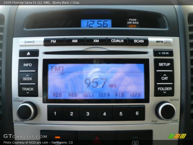 Ebony Black / Gray 2009 Hyundai Santa Fe GLS 4WD