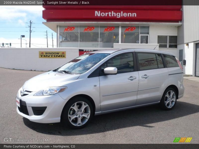 Sunlight Silver Metallic / Black 2009 Mazda MAZDA5 Sport