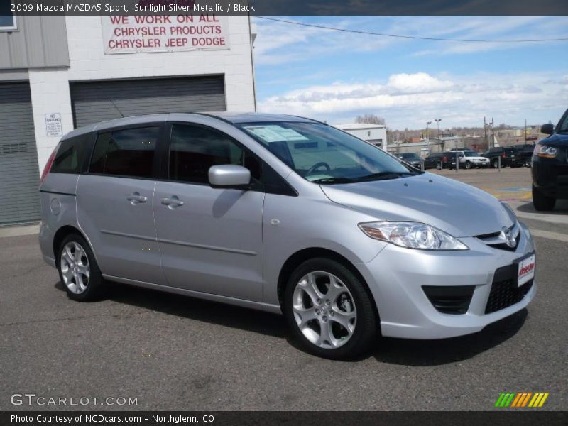 Sunlight Silver Metallic / Black 2009 Mazda MAZDA5 Sport