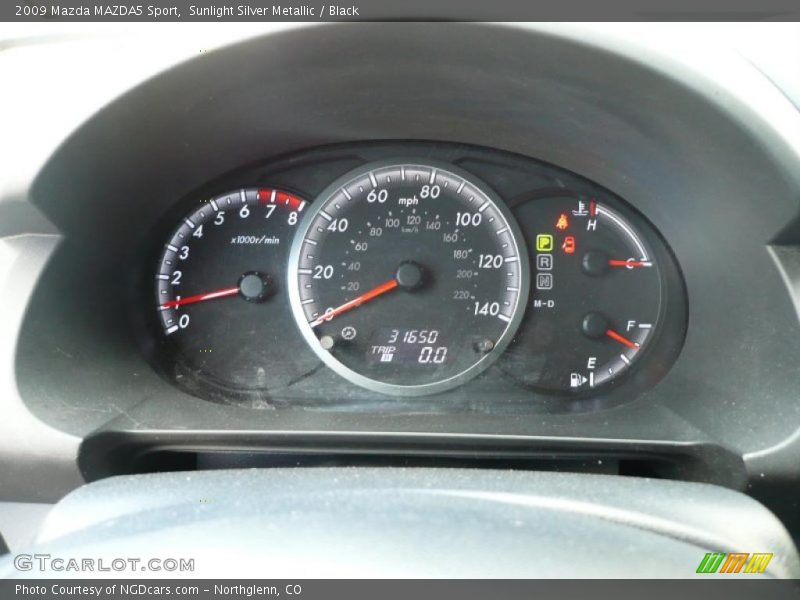 Sunlight Silver Metallic / Black 2009 Mazda MAZDA5 Sport