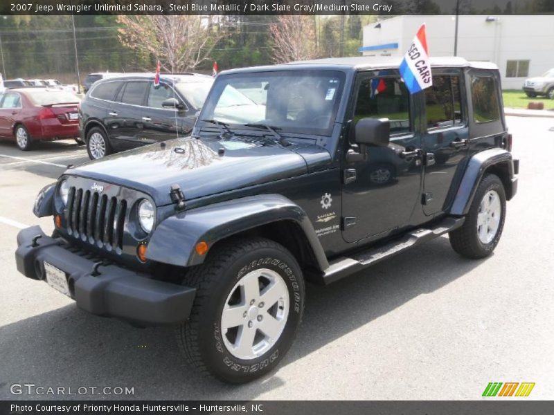 Steel Blue Metallic / Dark Slate Gray/Medium Slate Gray 2007 Jeep Wrangler Unlimited Sahara