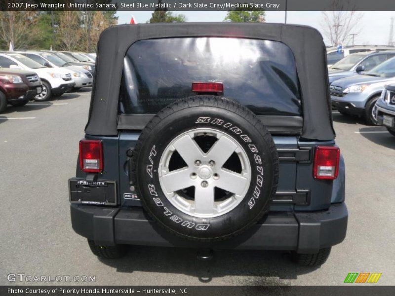 Steel Blue Metallic / Dark Slate Gray/Medium Slate Gray 2007 Jeep Wrangler Unlimited Sahara